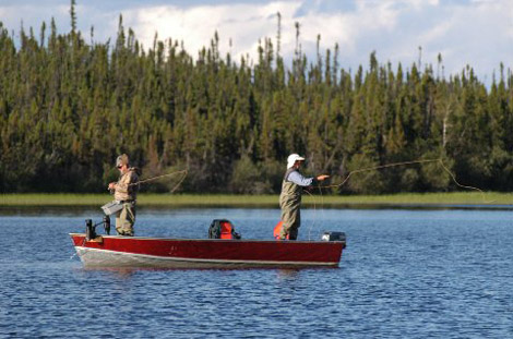 Fly fishing action